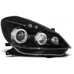 Negro de Junyan de ojos faros delanteros angel para Renault Clio 3