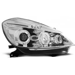 Phares avants pour Renault Clio 3 tuning chrome