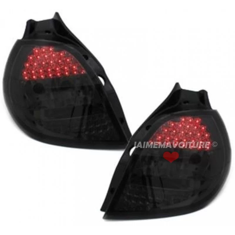 Feux Arrières Led Noir pour Renault Clio 3