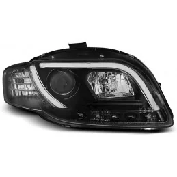 Phare avant pour Audi A4 B7 - LED TUBE noir