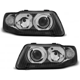 Koplampen Audi A3 2000 2001 2002 2003 Zwart