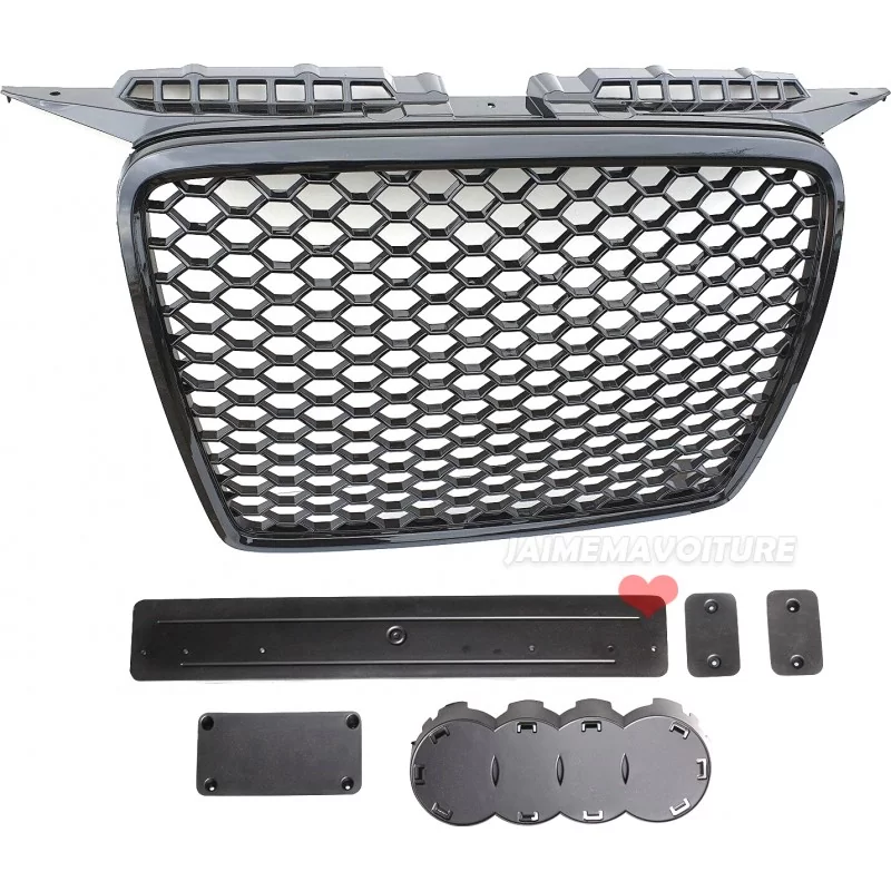 Zwart gespoten RS3 grille voor Audi A3 8P 2005-2008