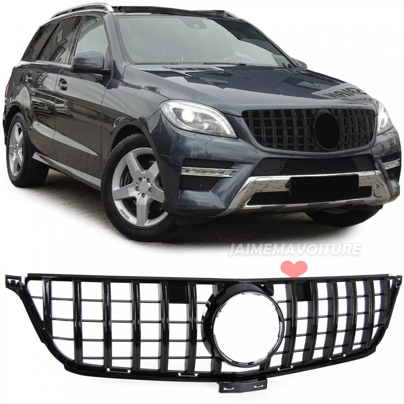 Black GT calandre for Mercedes ML W166 2012-2015