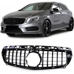 Zwarte panamericana grille voor Mercedes A-klasse 2012-2015