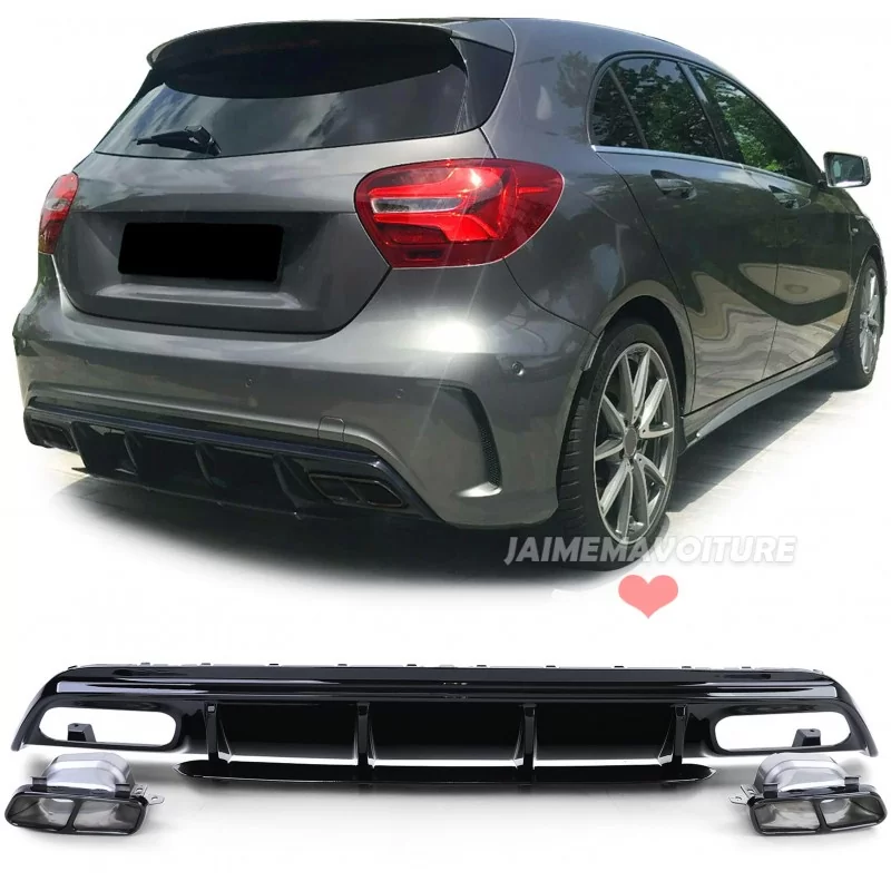 Kit diffuseur + échappement Mercedes classe A A45 AMG Kit diffuseur + échappement Mercedes classe A A45 AMG