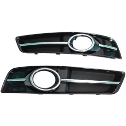 Paar nebelfeste Gitter für Audi A3 2008-2012 - Chrome Bar