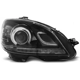 Front headlights led for Mercedes class C - Black