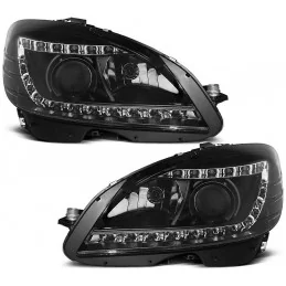 Led for Mercedes class C W204 black xenon headlights