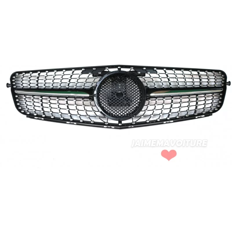 Grille pare-choc avant centrale Calandre Avant Pour Mercedes Pour Benz W204  Classe C Pour Style AMG 008-014 C180 C200 C250 Tuning Calandre ABS Pare-chocs  Grille grilles calandre avant ( Couleur : Arge 