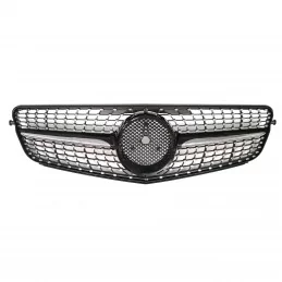 Grille pare-choc avant centrale Calandre Avant Pour Mercedes Pour Benz W204  Classe C Pour Style AMG 008-014 C180 C200 C250 Tuning Calandre ABS Pare-chocs  Grille grilles calandre avant ( Couleur : Arge 