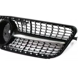 Grille pare-choc avant centrale Calandre Avant Pour Mercedes Pour Benz W204  Classe C Pour Style AMG 008-014 C180 C200 C250 Tuning Calandre ABS Pare-chocs  Grille grilles calandre avant ( Couleur : Arge 