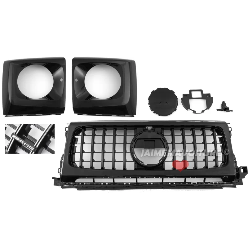 Calandre NOIRE panamericana GT pour Mercedes classe G W463 2018-2022 Calandre NOIRE panamericana GT pour Mercedes classe G W463 2018-2022