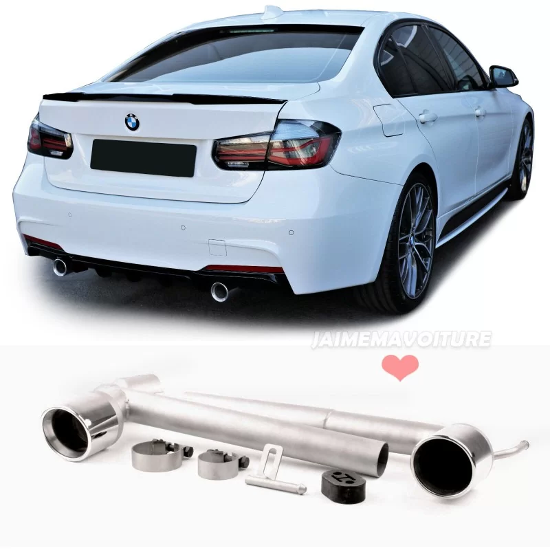 Dual 2 tailpipes for BMW 3 Series F30 F31 Pack M Dual 2 tailpipes for BMW 3 Series F30 F31 Pack M