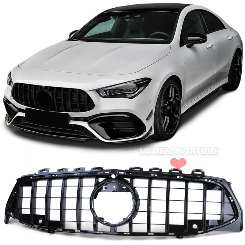 Panama-Kühlergrill für Mercedes CLA 2019-2024 FULL BLACK