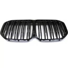 Double-bar grille for BMW X7 black painted M look