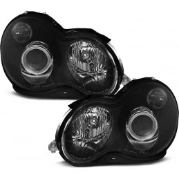 Front headlights for Mercedes class C - Black