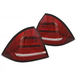 Feux arrières led dynamique pour Mercedes classe C 2000-2004 - Rouge blanc