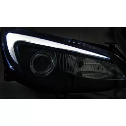 Feux avants led tube pour Opel Astra J 2010-2015 - Noir