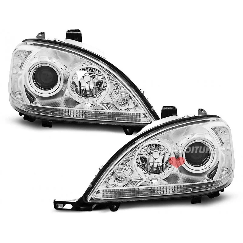 Smooth front headlights for Mercedes ML Phase 2