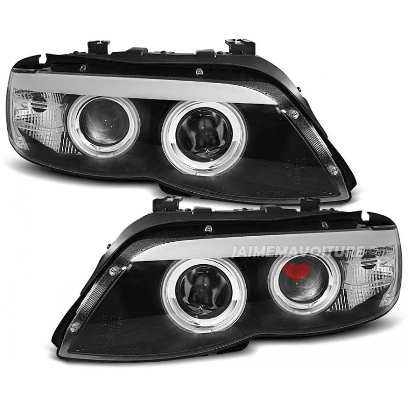 Phares avants angel eyes CCFL pour BMW X5 2003-2007 - Xenon