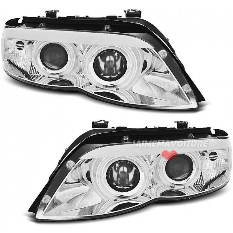 Faros ojos de ángel CCFL para BMW X5 2003-2007 - Xenón