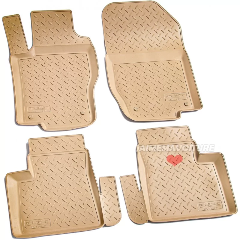 Tappetini in gomma per BMW X5 E53 - Beige Tappetini in gomma per BMW X5 E53 - Beige