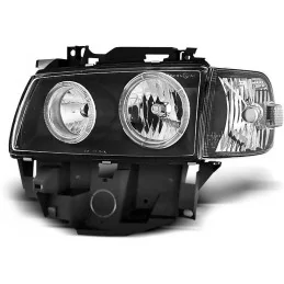 Phares avants noir angel eyes pour VW T4 Caravelle Multivan BUS