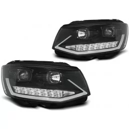 Faros delanteros led negros luces diurnas para VW T6 2015-2019