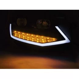 Faros delanteros led negros luces diurnas para VW T6 2015-2019