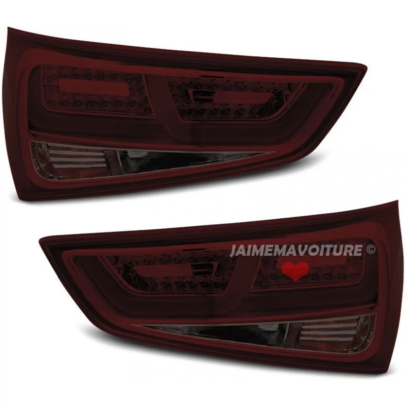 Luces traseras led tubo para Audi A1 - humo rojo