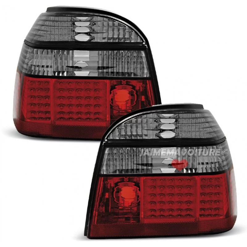 Luci posteriori a LED per VW Golf 3 - Rosso fumé