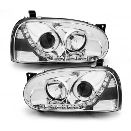 Faros delanteros led ojos del diablo para Golf 3