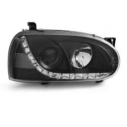 Faros delanteros led ojos del diablo para Golf 3 Sonar negro