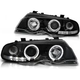 Negro ojos de ángel faros para BMW E46 coupé cabriolet 99-03