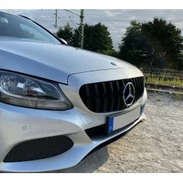 Mercedes class C W205 diamond grille - chrome Look grey C450