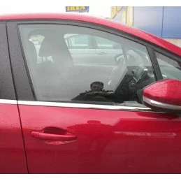 Chroom raamomlijsting voor Peugeot 208