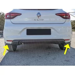 Par tilläggsdelar för bakre stötfångare till Renault Clio 5