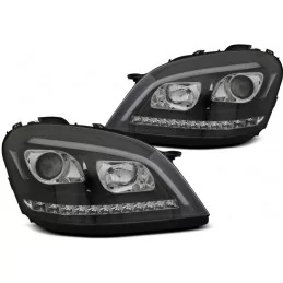 Phares avants à led tube pour Mercedes ML W164 - Noir