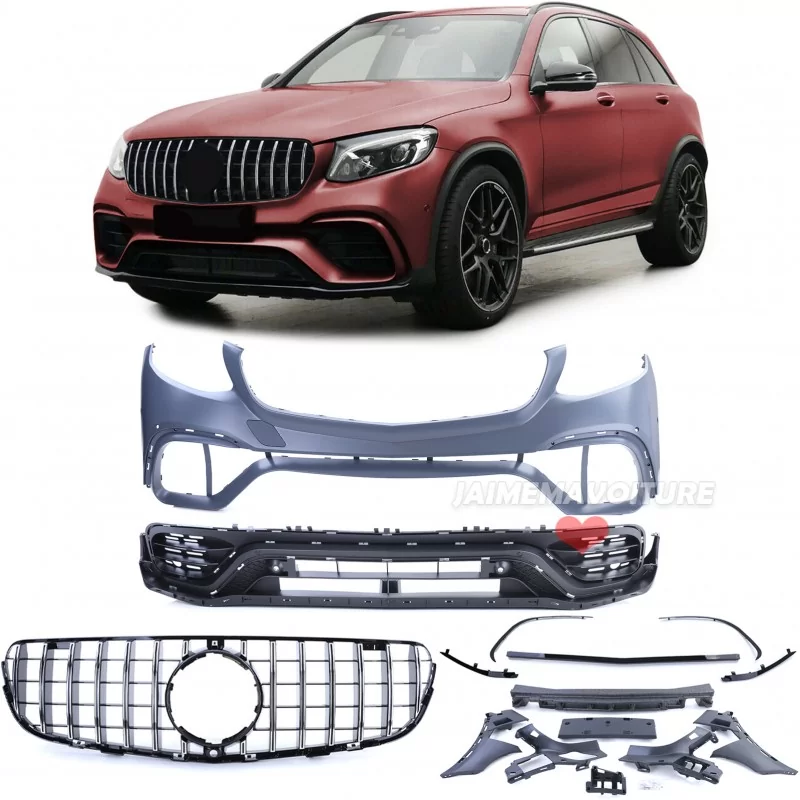 Panamericana Kühlergrill für Mercedes GLC 2019-2024 AMG