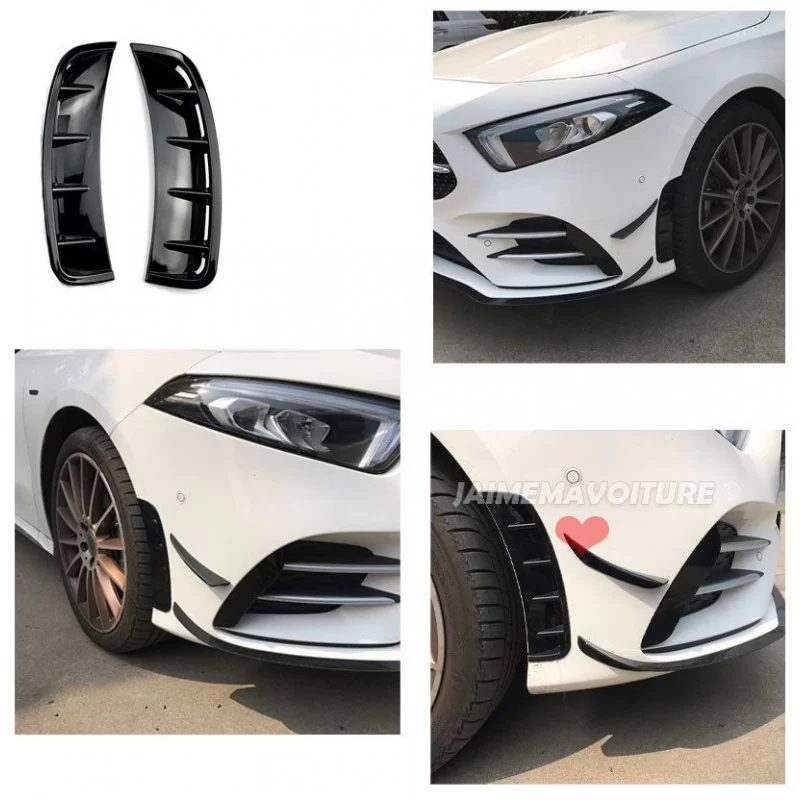 Additions front air duct black Mercedes A-Class W177 AMG LINE