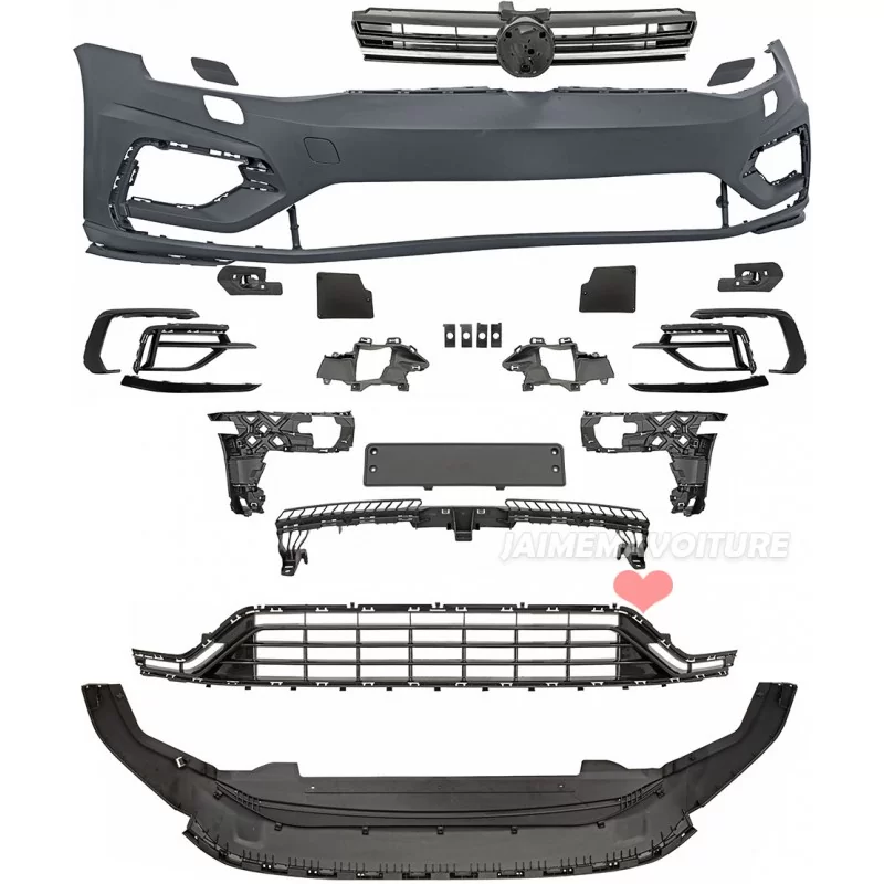 Front bumper for VW Golf 7 look R PHASE 2