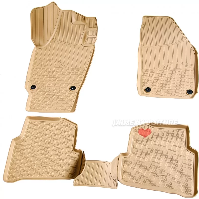 Tapis beige pour Skoda Fabia III 2014-2021