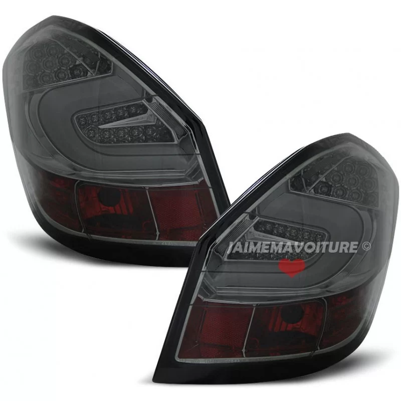 Incendios volver para Skoda Fabia II - led rojo/ahumado Incendios volver para Skoda Fabia II - led rojo/ahumado
