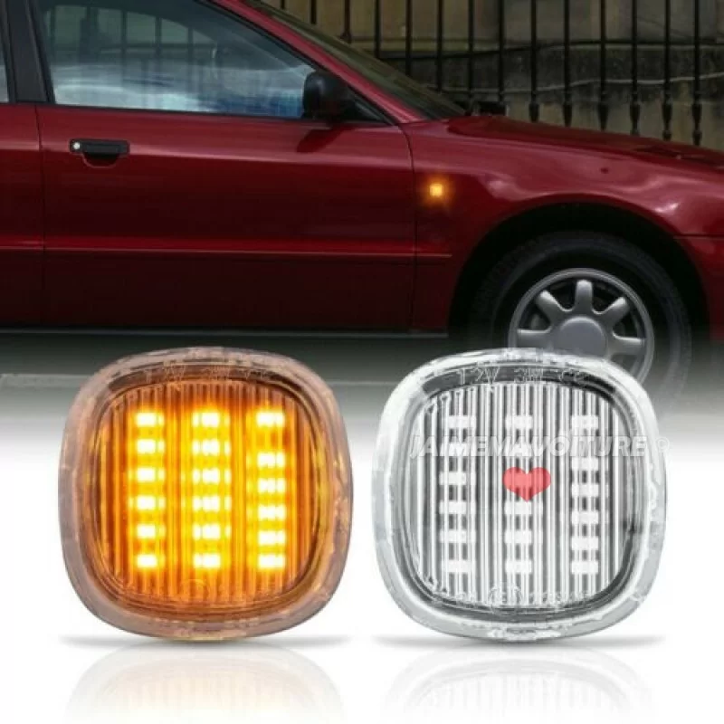 Paar LED-stootbordversterkers voor Skoda / Audi / Seat - Wit Paar LED-stootbordversterkers voor Skoda / Audi / Seat - Wit