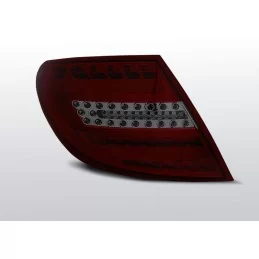 Feux arrières tube led pour Mercedes classe C W204 - Rouge fumé