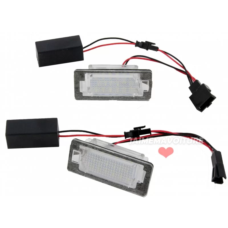 Feux éclairage de plaque LED BLANC pour Skoda Karoq / Kamiq / Scala / Kodiaq Feux éclairage de plaque LED BLANC pour Skoda Karoq / Kamiq / Scala / Kodiaq