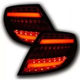 Feux arrières tube led pour Mercedes classe C W204 - Rouge fumé