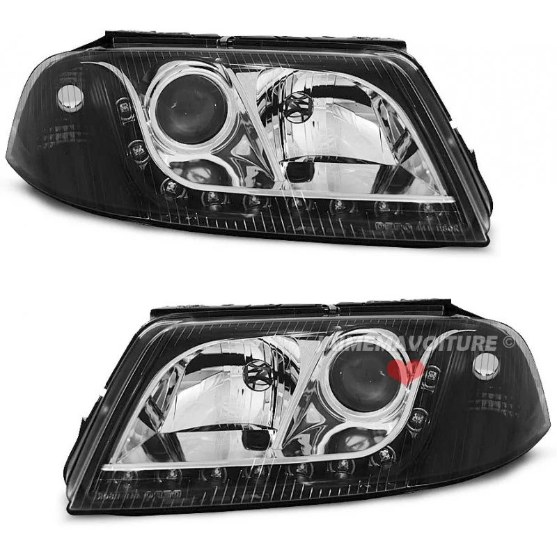 Phares avants led noir pour VW Passat 3BG 2000-2005