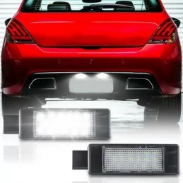 Feux éclairage de plaque LED BLANC pour Peugeot 208 I / 2008 I