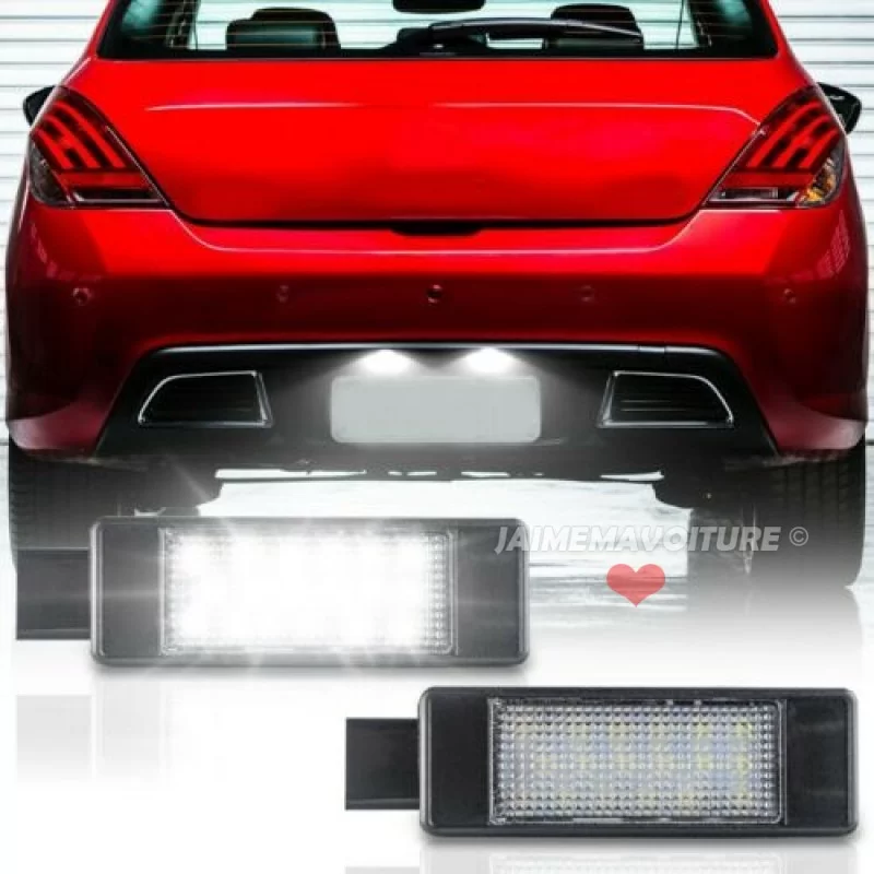 Luci targa a LED bianche per Peugeot 208 I / 2008 I